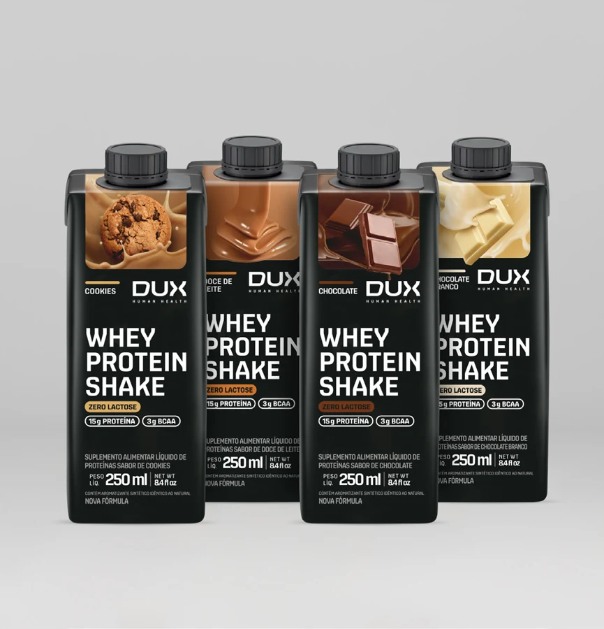Whey Protein Shake DUX — apresentações do catálogo