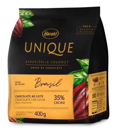 Chocolate Unique ao Leite 35% Cacau em Gotas 400 g