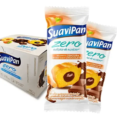 Kit 12 Bolinhos Zero Açúcar - Cenoura Com Chocolate
