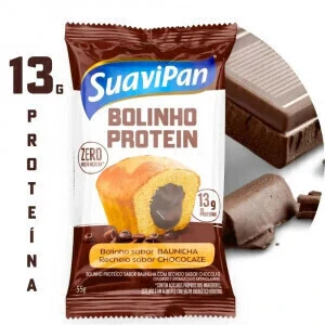 Kit 12 Bolinhos Protein Zero Açúcar - Baunilha com Chocolate